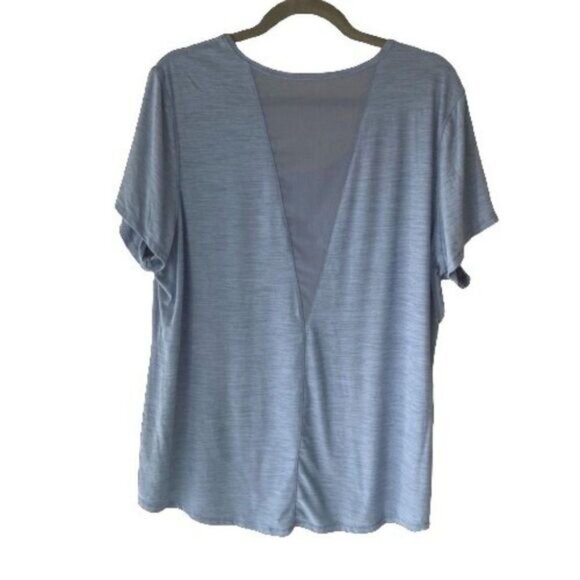 Workout Activewear Women Tops Breathable Mesh-Back‎ Sports Tee Shirt blouse - Picture 2 of 6